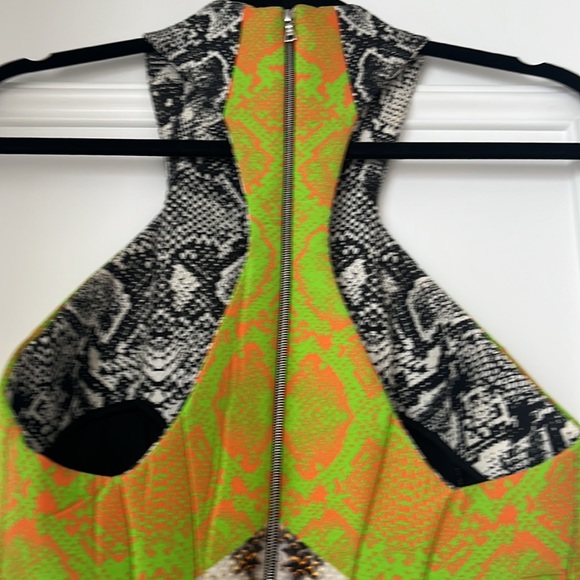 Josh Goot Snake Print Sculpt Racer Back Dress S US4/AUS 8 Australian Dion Lee - Picture 6 of 8